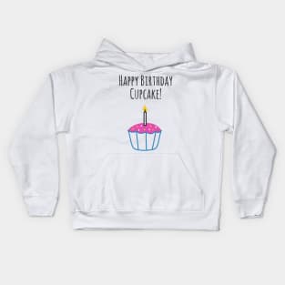 Happy Birthday Cupcake Kids Hoodie